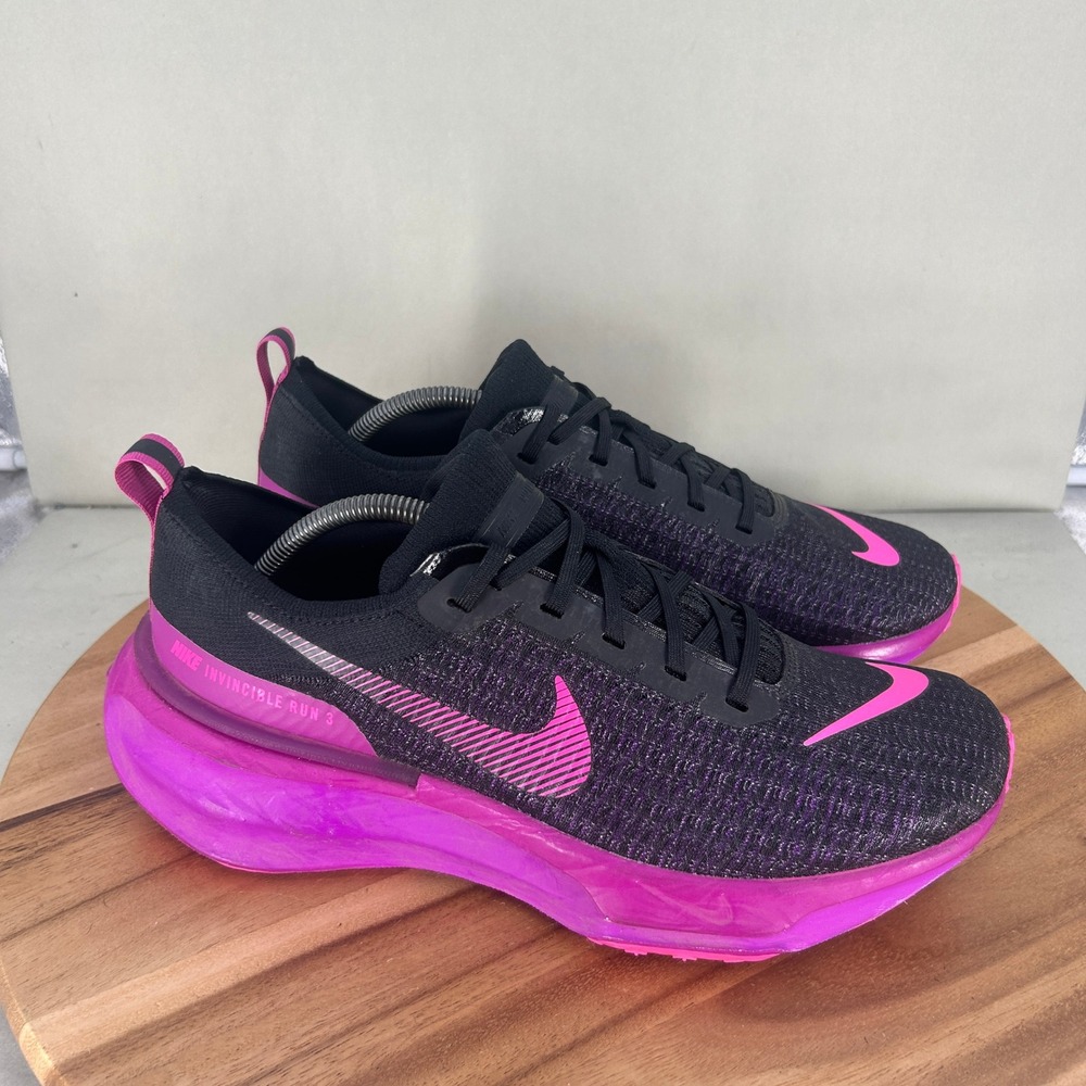 Nike Invincible Run 3 Mens Running Shoes Black Pink DR2615-006 Size 11.5 Cushion